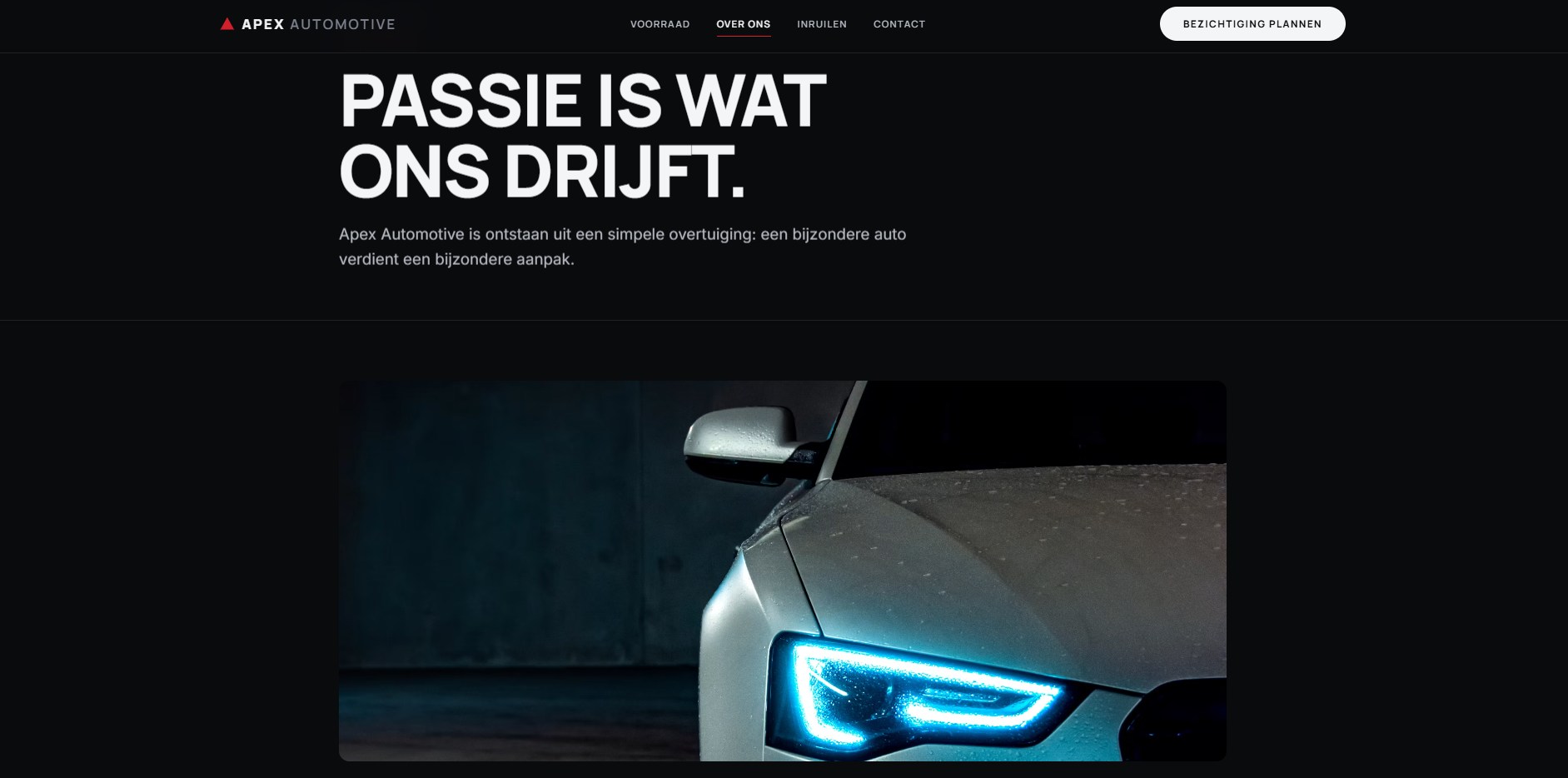 Apex Automotive — Over ons, ‘Passie is wat ons drijft’